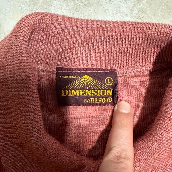 Vintage 70s Dimension by Milford Knit Pullover Polo Sweater - Picture 3 of 3